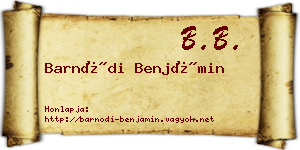 Barnódi Benjámin névjegykártya
