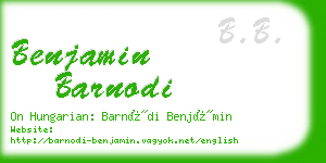 benjamin barnodi business card